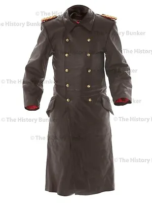 £329 • Buy WW2 German SENIOR Officer Leather Coat BROWN REPRO - Made To Your Sizes 