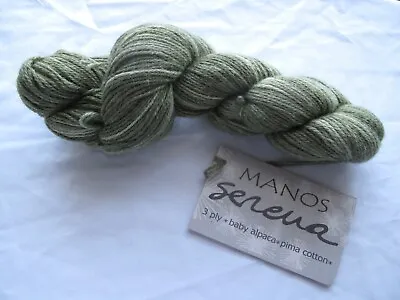 Manos Del Uruguay Serena 50g 60% Baby Alpaca 40% Pima Cotton Shade 4635 Greens • £15