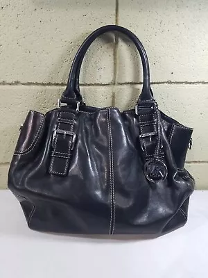 Authenticated Michael Kors Brookville Lg Black Leather Drawstring Tote • $71.73