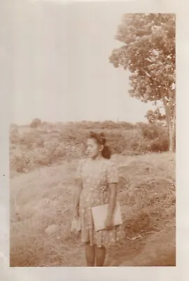 Vtg Found Photo Philippines 1945 1946 Filipino Woman Manila World War 2 Pacific • $9.16