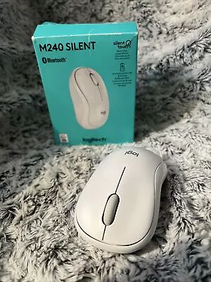 Logitech M240 Silent Bluetooth Wireless Mouse Comfortable Shape - White • £9