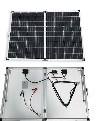 £199.99 • Buy Monocrystalline 200W Folding Solar Panel Kit Water Proof Controller Cables Bag