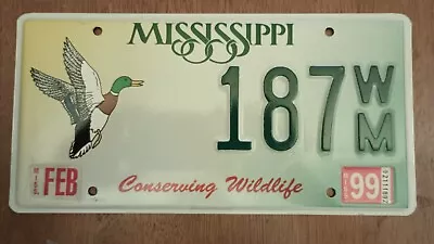 Mississippi Mallard Wildlife Conserve Wildlife License Plate 187 WM • $20