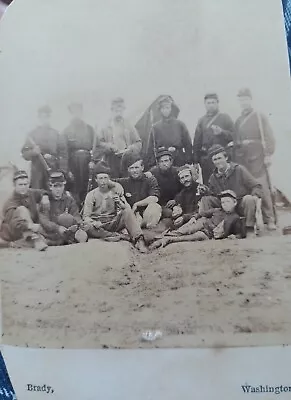 Civil War Brady Cdv Photo Soldiers Zouves Drummer Boy  Washington Original Photo • $225