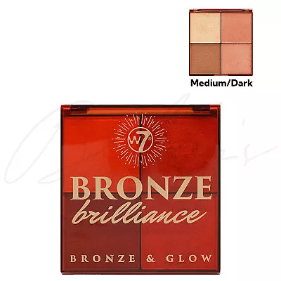 W7 Bronze Brilliance Bronze And Glow Shimmering & Matte Palette *CHOOSE SHADE* • £4.99