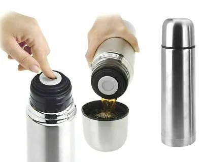 Insulated Coffee Mug Cup Travel Thermal Stainless Steel Flask Vacuum Leak 350ml • £10.99