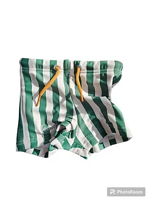 Liewood Otto Swim Pants Stripe Garden Green / Sandy Age 1-3 Months RRP €34 • £12.49