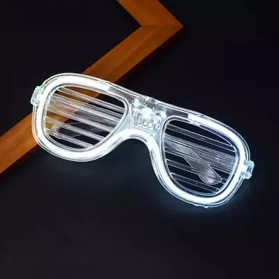 12x Light Up Adults Kids Boys & Girls LED Glasses Glowing Flashing Party - White • £24.99