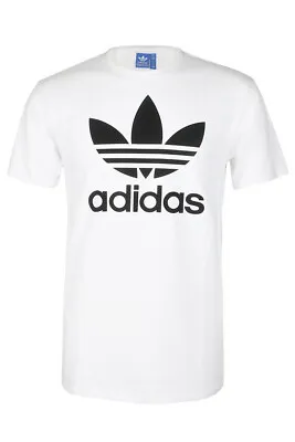 Adidas Men's T-Shirt Trefoil Logo Design Graphic Classic Short Sleeve Shirt • $19.88