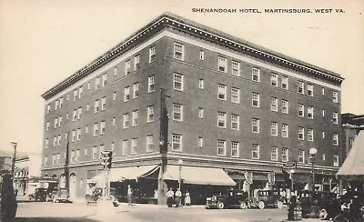 West Virginia Photo Postcard: Street View Of Shenandoah Hotel Martinsburg Wv • $4.99