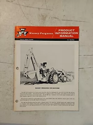 Vintage 1965 Massey Ferguson 320 Backhoe Product Information Manual  • $13.45