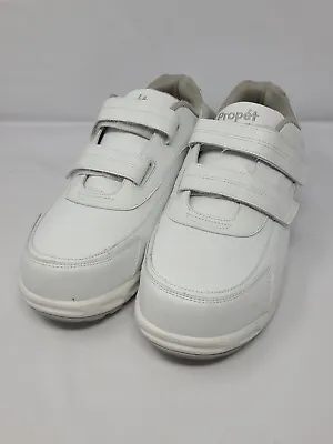 Propet MAA193L Malcolm Strap Athletic White Leather Sneaker Shoe Mens Sz 13xx 5e • $59.95