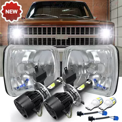 Pair 7x6  5x7  LED Headlight High/Low Lamp Fit For Chevrolet C10 C20 C30 1981-86 • $99.99