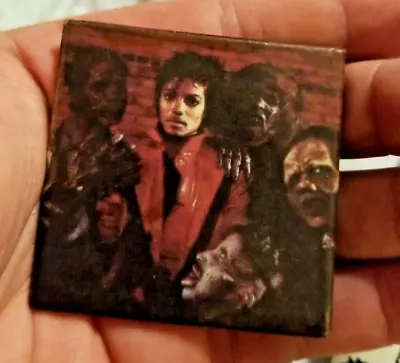 Rare Square Michael Jackson Thriller Pinback Button Pin • $11.20