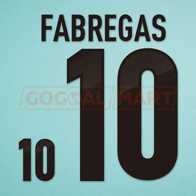 Fabregas #10 EURO 2012 Spain Awaykit Nameset Printing • £13.19