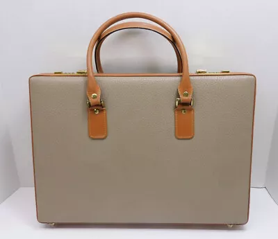 Original Geoffrey Beene Boutique Handcrafted Leather Vintage Briefcase Excellent • $76.83