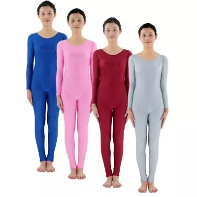 Adult Spandex Bodysuit Catsuit Dance Costume Stretch Unitard • £12.12