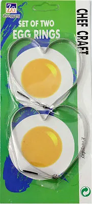 SET OF 2 Egg Ring  Egg Frier Metal Mould Pancake Fried Mould Cooking Ring • £2.99