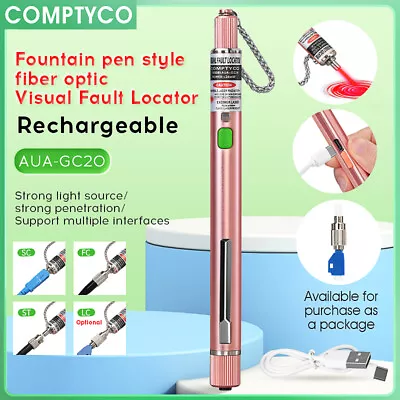 COMPTYCO 20KM Visual Fault Locator Fiber Optic Laser Cable Tester VFL 20MW • $21.30