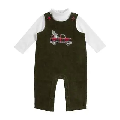 Mud Pie Alpine Village Green Truck Longall & Shirt Set  3-6M 6-9M 9-12M 12-18M • $32