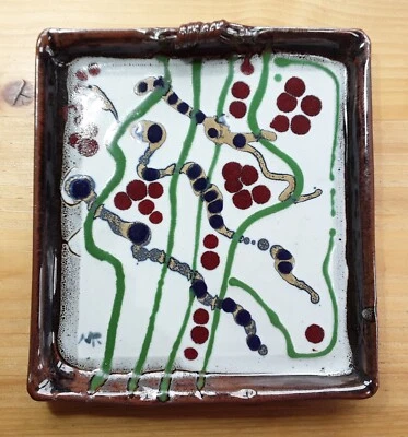 Studio Pottery Stoneware Unusual Tray Platter Signed NR • EXCELLENT CONDITION • £24