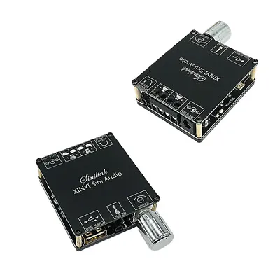 50Wx2 BT 5.0 Wireless Audio Amplifier Infinite Tuning Stereo Board Amp K0L4 • $11.29