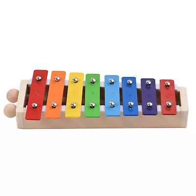 8 Keys Compact Size Xylophone Glockenspiel With Wooden Mallets Percussion F2E6 • $20.85