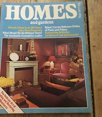 Vintage Homes & Gardens Magazine Homes Interiors September 1977 Design • £4.99