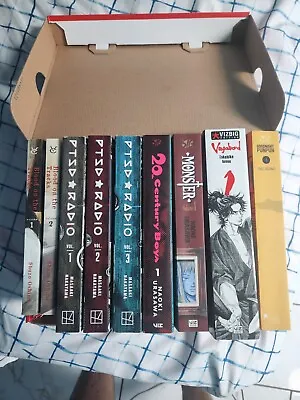 English Manga Lot 9 Mangas Including Vagabond Monster And PTSD Radio Series  • $75