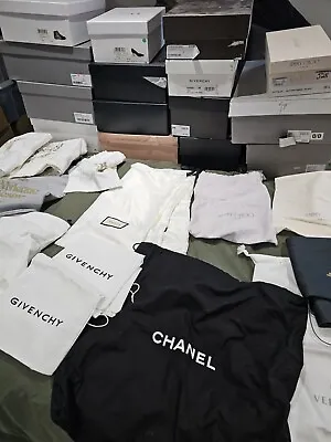 15 Empty Chanel DiorMui Mui Versaci Balmain Etc Gucci Shoe Boxes & Bags   • £100