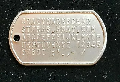 Dog Tag (ONE) NOT Tags Custom Embossed STAINLESS STEEL USA By Military Veteran • $3.10