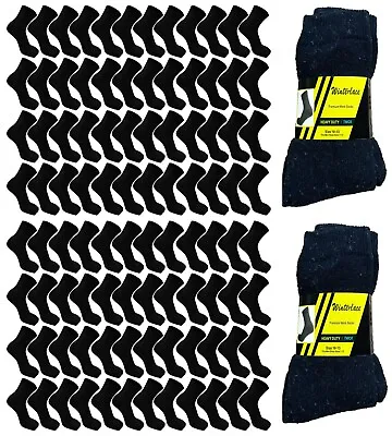 96 Pairs Thermal Work Socks For Men Heavy Duty Thick Winter Boot Sock Bulk Pack • $95.99