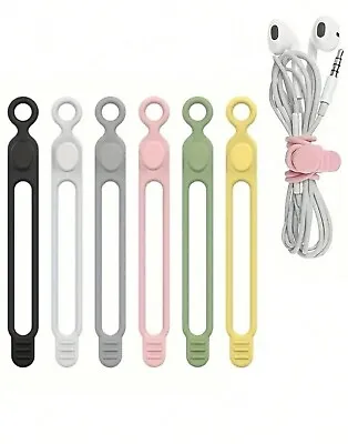 New Cable Magnetic Holder Winder Clip Cord Organiser Organizer Ties Headphone UK • £2.85