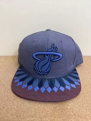 Mitchell & Ness Hat Miami Heat Cap Snapback NBA Basketball Logo Embroidered • $15.99