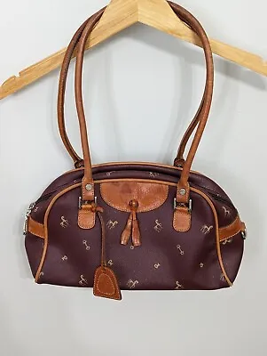 Vintage Petusco Genuine Leather Equestrian Horse Handbag Purse Bag Made In Spain • $20