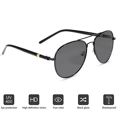 Premium Military Style Classic Aviator Sunglasses Polarized 100% UV Protection • $25.58