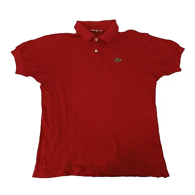 £8 • Buy Womens Red Lacoste Polo Shirt Size Large