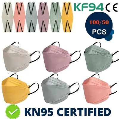 $1.04 • Buy 10/50/100PCS KF94 Protective 5 Layer Face Mask BFE 95% Disposable Face Masks