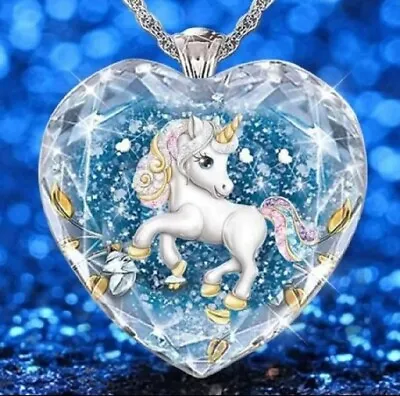 Unicorn Spirit Animal Mythical Magic Wishes Necklace Pendant + Free Gift Bag • £6.45