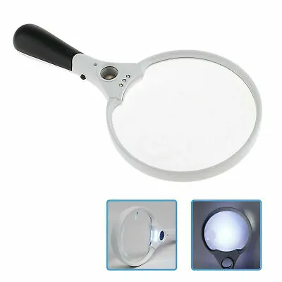 £7.04 • Buy Magnifier Handheld Reading Magnifying 25X Glass Jeweller Loupe With 3 LED Light