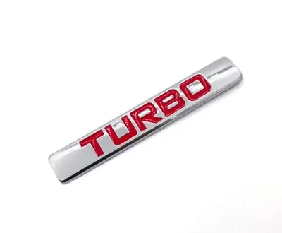 Turbo Boot Badge Silver Red Emblem For Ford Focus Fiesta Escort RS SL XR5 ST • $12