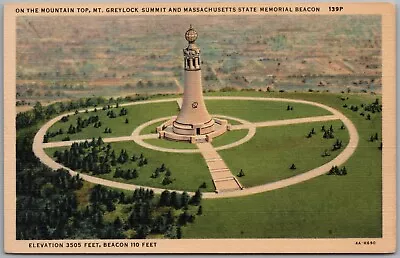 Mt Greylock Summit & Massachusetts State Memorial Beacon Postcard K212 • $4.99