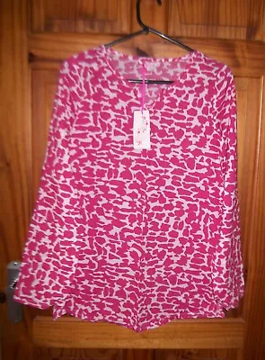 New - Girls Cerise Pink Animal Print Kaftan - Age 14/15 Bnwt • £7