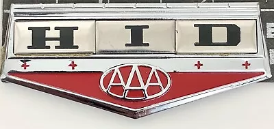 Unused 1950s AAA Auto Club Stick-On Chrome Red & Black Emblem Original Envelope • $14.99