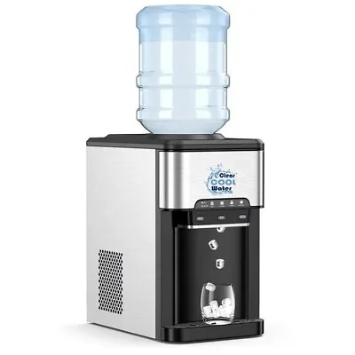 3 In 1 Countertop Water Cooler Dispenser Ice Maker W/Ice Block 44 Lb Ice Storage • $200.99