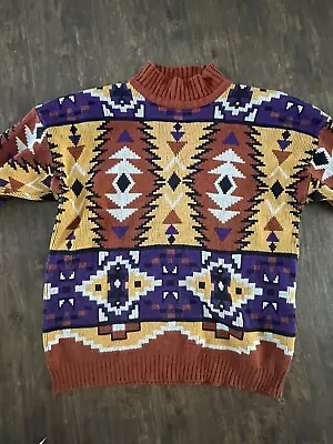 Vintage MC II Sweater Women’s S Aztec Shoulder Pads Knit  • $20