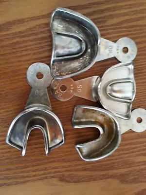 Baker Metal Impression Trays: One Upper OM+OS And Two Lower OS All Used • $12.99