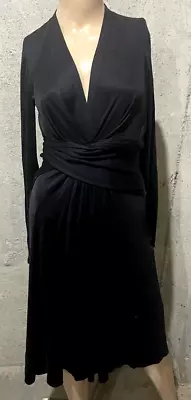 Issa London Silk Tie Waist Royal Engagement Black Cocktail LBD Dress UK 10 US 6 • $0.99