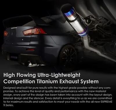 Tomei Expreme Ti Titanium Single Exhaust System For Mitsubishi Lancer Evo X 10 • $1249
