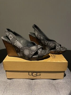 £35 • Buy Ugg Denin Hazel Wedge Sandle Uk Size 5.5